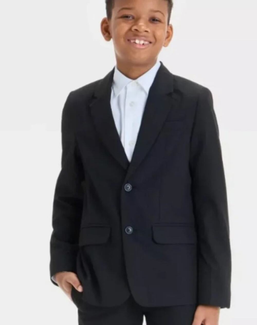 Cat & Jack Boys Black Suit Jacket Blazer Size 6 NWT Formal